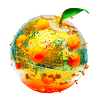 ai génératif Orange fruit illustration png