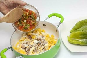 Preparation of  Stuffed Cucumbers photo