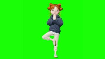 3d animation of a women dancing happily with a unique and active movement free video Free Video