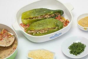 Preparation of  Stuffed Cucumbers photo