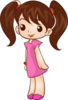 cute little children girl or kids cartoon character png