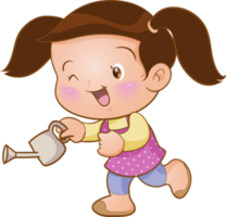 cute little children girl or kids cartoon character png