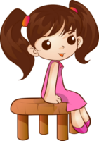 cute little children girl or kids cartoon character png