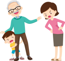 Grandparents,elderly people,grandfather and grandmother, characters in various activities png