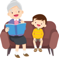 Grandparents,elderly people,grandfather and grandmother, characters in various activities png