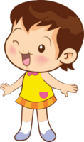 cute little children girl or kids cartoon character png