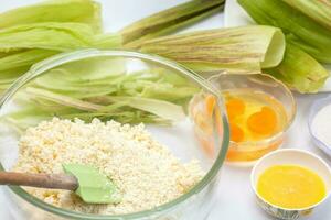 Colombian Sweet Corn Wrap Preparation photo