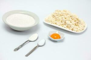 Ingredients to prepare colombian cassava bread. Pandeyuca photo