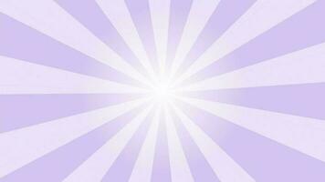 Retro pastel purple sunburst motion background, multicolor stripes sunburst background video