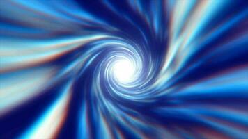 abstrait bleu énergie tunnel tordu tourbillon de cosmique hyperespace magique brillant embrasé futuriste salut-technologie avec brouiller et la vitesse effet Contexte video