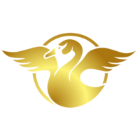 Gold Swan Duck icon png clipart free