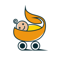 Baby in stroller icon png clipart free