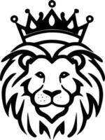 Lion's Crown, Black and White Vector illustration