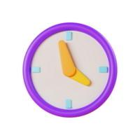 Front view 3D clock model png