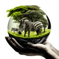 planet earth green clean ecology nature transparent air green trees animals birds. png