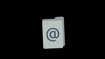 email book icon animation loop motion graphics video transparent background with alpha channel