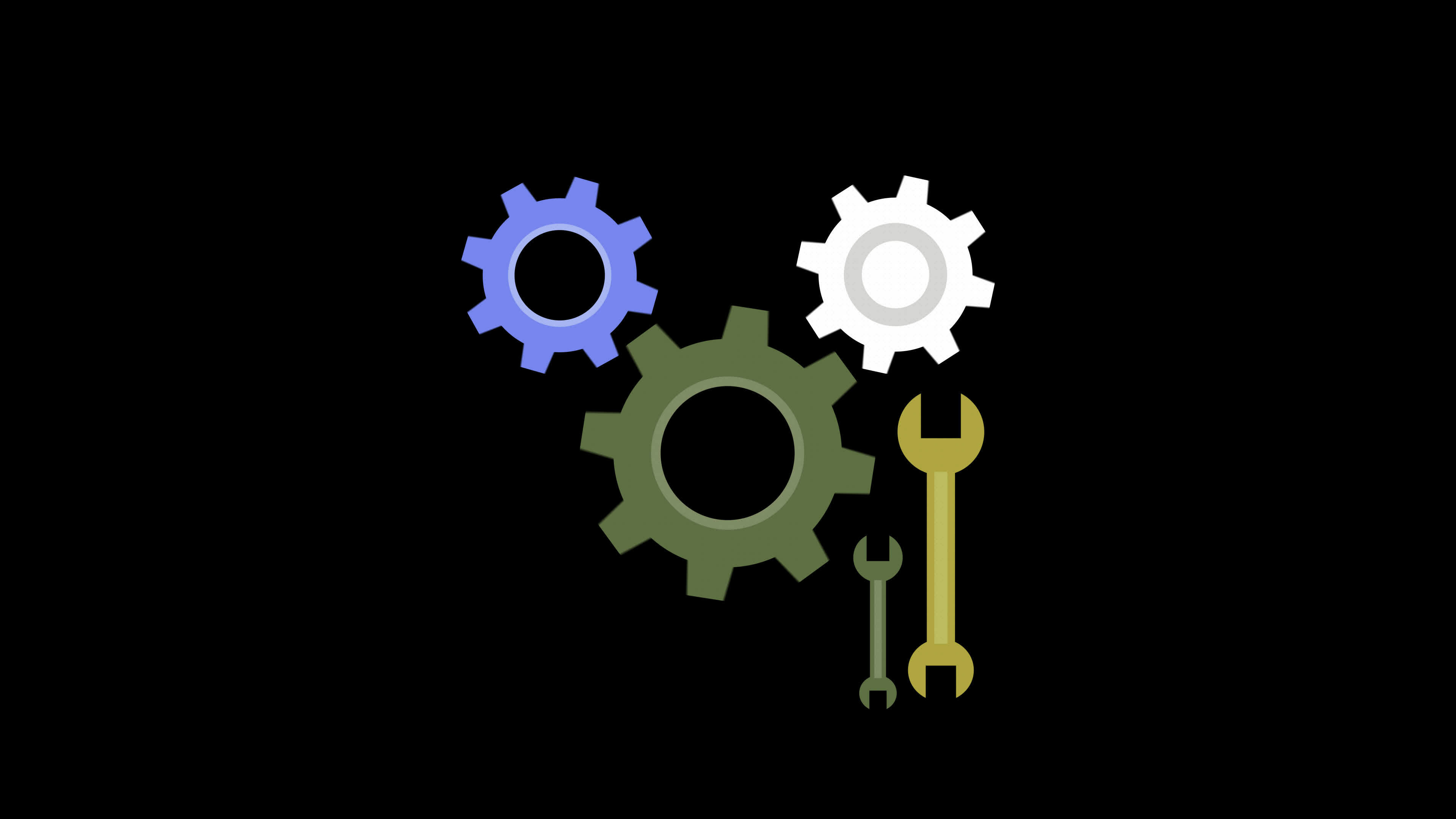 Services gear icon animation loop motion graphics video transparent