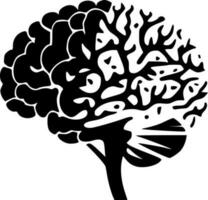 Brain, Minimalist and Simple Silhouette - Vector illustration