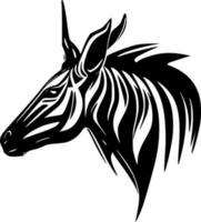 Zebra, Minimalist and Simple Silhouette - Vector illustration