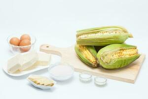 Colombian Sweet Corn Wrap Preparation photo