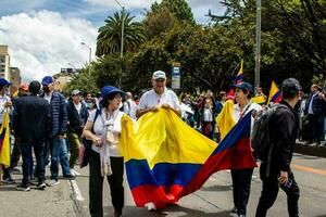 bogotá, Colombia, 2022. pacífico protesta marchas en bogota Colombia en contra el gobierno de gustavo petro foto