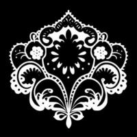 Lace, Black and White Vector illustration