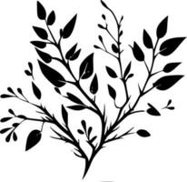 Branch, Black and White Vector illustration