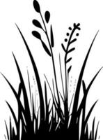 Grass, Minimalist and Simple Silhouette - Vector illustration