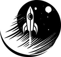 Space, Black and White Vector illustration