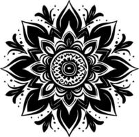 Mandala, Minimalist and Simple Silhouette - Vector illustration
