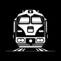 tren - negro y blanco aislado icono - vector ilustración