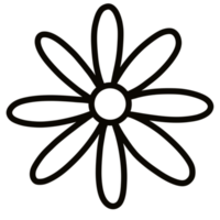scarabocchio fiore nero linea png