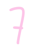 Number hand write png