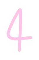 Number hand write png