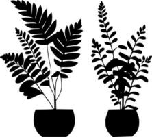 plantas, minimalista y sencillo silueta - vector ilustración