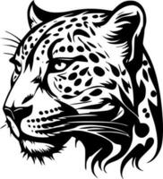 leopardo, minimalista y sencillo silueta - vector ilustración