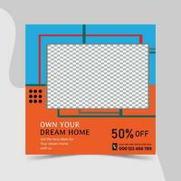 Real estate banner design layout . vector