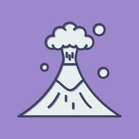 icono de vector de volcán