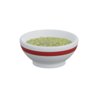 3d illustration of indonesian food green bean porridge icon png