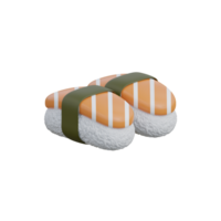 3d illustration of japanese food sushi icon png