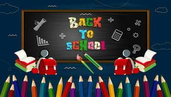 Back to school background and colorful welcome Back to school vector