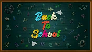 Back to school background and colorful welcome Back to school vector