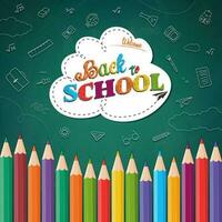 Back to school background and colorful welcome Back to school vector