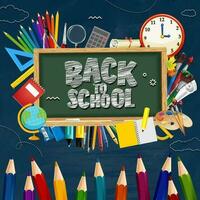 Back to school background and colorful welcome Back to school vector