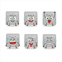 Cartoon character of Silver first button with smile expression vector