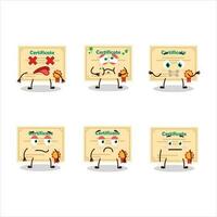 Certificate paper cartoon character with nope expression vector