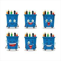 Cartoon character of office pencil stand with smile expression vector