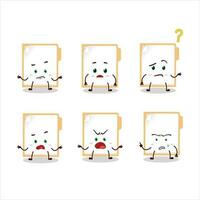 Cartoon character of brown manila folder with what expression vector