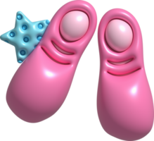 illustration 3d. été mer des chaussures icône. pour conception. png