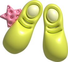 illustration 3d. été mer des chaussures icône. pour conception. png